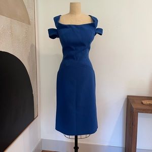 NWT Zac Posen Blue off-the-shoulder dress